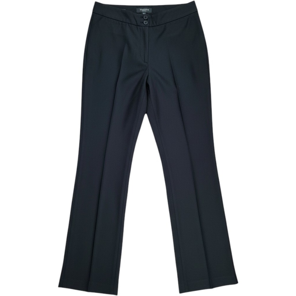 Talbots Women 6 Dress Pants Black Heritage Fit Straight Leg Wool Blend Trousers